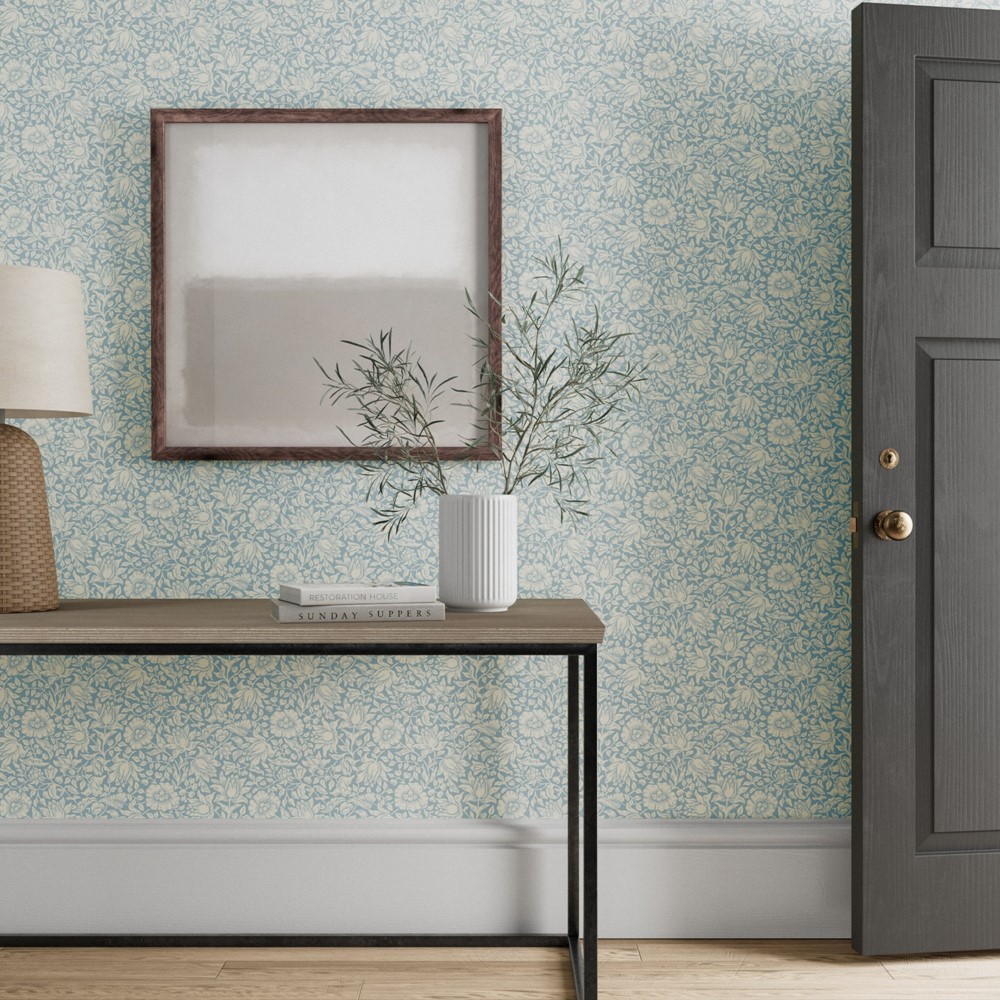 Mallow Wallpaper 217071 by Morris & Co in Powder Blue